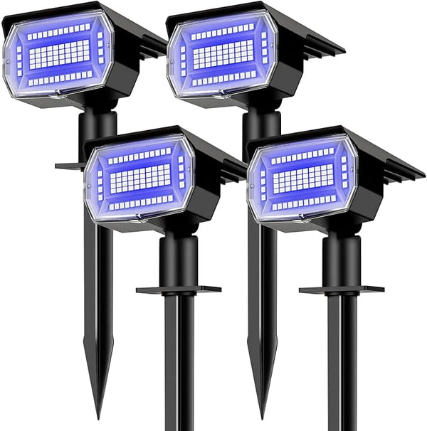 nipify 4 Pack Solar Spot Lights Outdoor, Solar Powered Waterproof Spotlight, Landscape Lighting for Outside Yard | Lumora