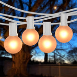 SUNSGNE 25 Pack Frosted White Replacement Bulbs & 25ft G40 Frosted String Lights, 5 - Outdoor Lighting Accessory | Lumora