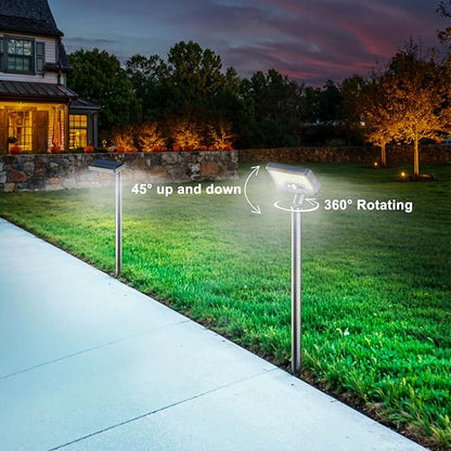 Tryme Solar Motion Lights Outdoor Waterproof 92 LEDs Bright Pathway Lights with Adjustable Angle & 3 Modes for Walkway, Driveway, Sidewalk, Garden, Yard, Patio, Landscaping (4 Pack)