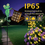 Solar Watering Can with Cascading Lights Outdoor Garden Decor, Frog Shaped Hook Gardening Gifts for Mom Women | Lumora