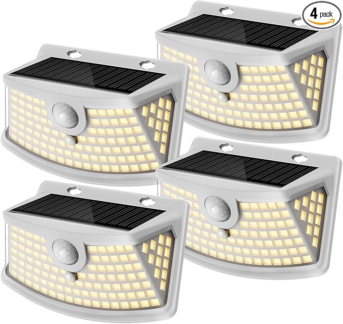 Aootek New Solar Motion Sensor Lights 120 LEDs with Lights Reflector,270° Wide Angle, IP65 - Outdoor Path Light | Lumora