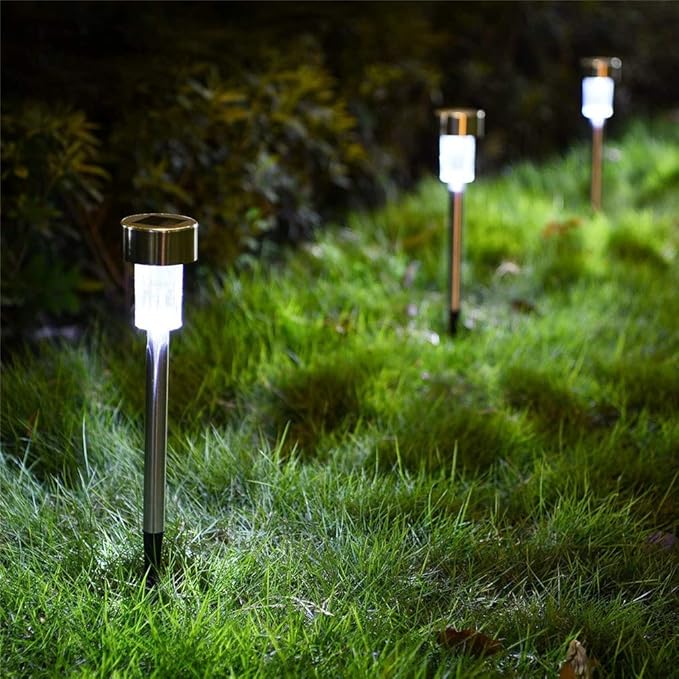 Ulalaza 8Pcs Solar Outdoor Lights Waterproof Landscape Lights for Yard Driveway Lawn Pathway (Warm White)