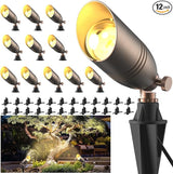 ZONEGRACE Low Voltage Brass Landscape Lights, Heavy-Duty Waterproof 12 Volt - Outdoor Security Flood Light | Lumora