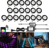 Smart LED Deck Lights Kit WiFi Controlled Color Changeable,Φ1.38“Outdoor IP67 Waterproof Low Voltage Step Lights | Lumora