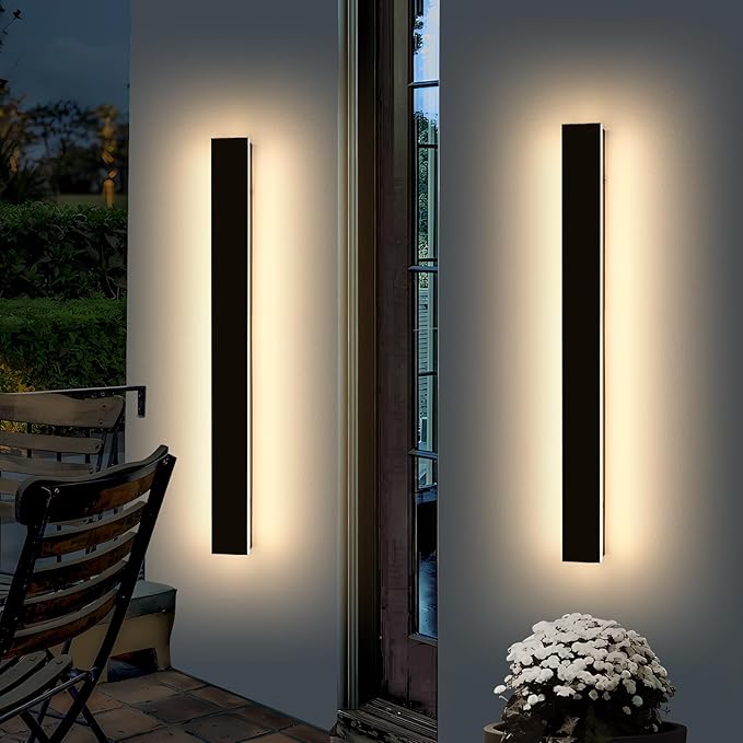Mikeru 47.2in Outdoor Wall Light Fixtures, 3000k Exterior Wall Sconces, Acrylic Invisible Lighting for Porch | Lumora