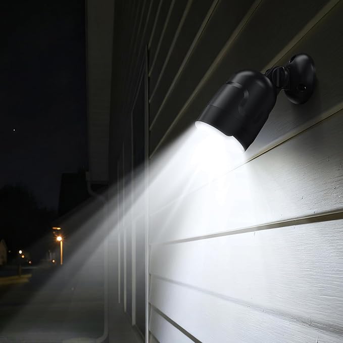 Battery Operated Motion Sensor Light Outdoor, 4000mAh Rechargeable 600 Lumen Battery Powered Spotlight Outdoor Waterproof for Porch, Garage, House(2 Pack)