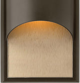 Hinkley Cascade Medium Wall Mount Lantern - Aluminum, 1-Light, Amber Etched Organic Rain Glass, Dark Sky - Bronze | Lumora