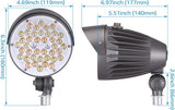 LEONLITE 20W/30W/40W 3CCT LED Bullet Flood Light, 4880LM 3000K/4000K/5000K, Dusk to - Outdoor Security Flood Light | Lumora