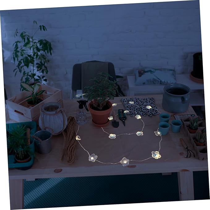 1set Led Battery Peach Blossom String Lights Flower Shaped Lamps Decorative Outdoor String Lamp for Garden Party | Lumora