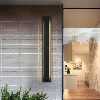 35inch Long Outdoor Modern LED Wall Light, 20W Waterproof Indoor Wall Mount Fixtures,3000K Warm Light Rectangular Wall Sconce for Front Door, Stairway, Living Room