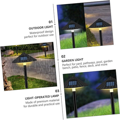 BESPORTBLE Solar Energy LED Mushroom Path Light, Waterproof Outdoor Lawn Lamp Warm Light, Light-Operated Garden Landscape Lighting for Patio and Yard