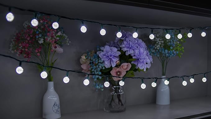 LAMPHOME 50 LED G20 String Light in 12.8ft,Indoor Outdoor Fairy String Light for Christmas,Party,Home,Patio | Lumora