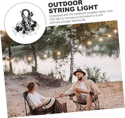 Veemoon 15m Led String Lights for Outdoor Camping High Voltage Fairy Lights LEDs for Garden Party and Tent Decoration Us