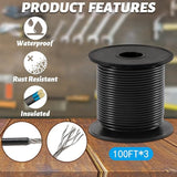 String Light Hanging Kit, 300 Ft Nylon Coated Stainless Steel Cable and Enough Accessories, Guide Wire for Outdoor | Lumora