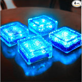 Outdoor 4 Pack Ice Cube Bricks Rocks Lights Solar Powered LED In Ground Pathways Patio Yard Garden Glow Lights Decor | Lumora