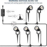 7W Low Voltage LED Landscape Lights with Connectors Outdoor 12V Super Warm White (900LM) Waterproof Garden Pathway | Lumora