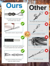 400 Ft String Light Hanging Kit, Garden Wire Rope Kit Coated Stainless Steel Wire - Outdoor Lighting Accessory | Lumora