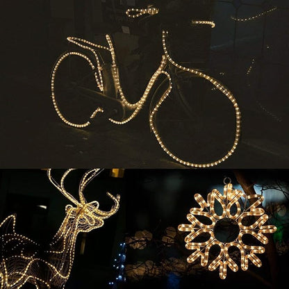 Solar Rope Lights Outdoor, 23ft 50LED Outdoor Rope String Lights Waterproof Copper Tube Wire String Lights for Garden,Yard, Path, Fence, Stairs, Backyard, Patio (Warm White)