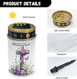 Cross Lavender Cemetery Lights for Grave,Solar Lantern Lights Outdoor Pathway Lights Solar-Powered Fairy Lights for | Lumora