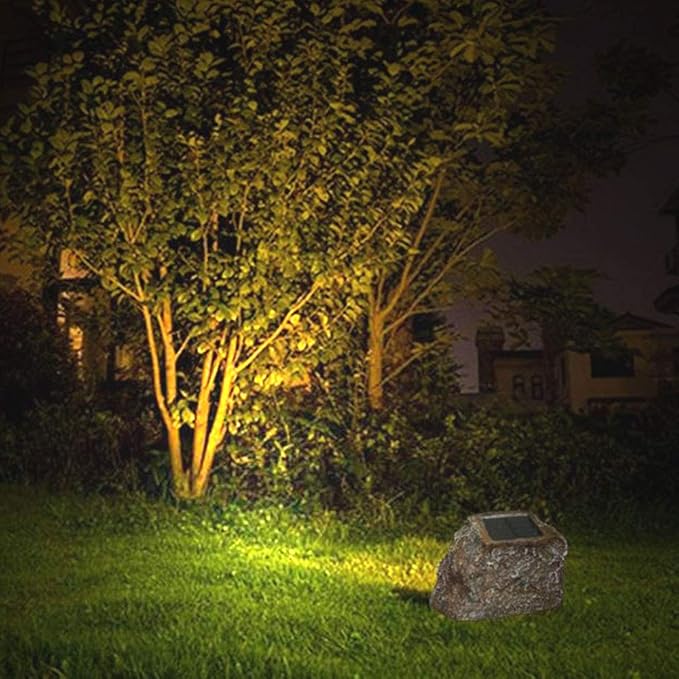 EiGreen Solar Garden Rock Lights Outdoor, 2 Pack 10 LED Waterproof Solar Powered Rock Light，Yard Landscaping | Lumora