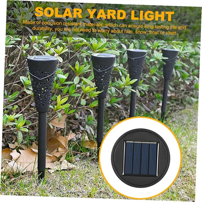 Mipcase Solar Garden Yard Light Outdoor Waterproof Solar Pathway Lamp Warm White for Patio Lawn Landscape Lighting
