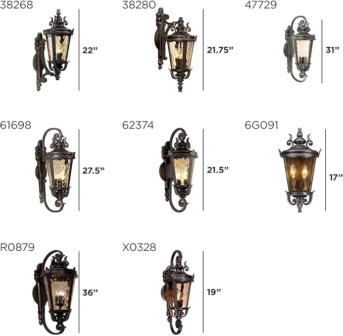 John Timberland Marseille Rustic Industrial Outdoor Wall Light Fixture Veranda Bronze Scroll 21 1/2" Champagne | Lumora
