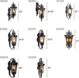 John Timberland Marseille Rustic Industrial Outdoor Wall Light Fixture Veranda Bronze Scroll 21 1/2" Champagne | Lumora