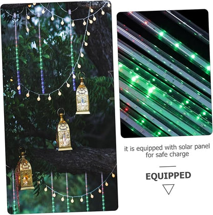 ARTIBETTER 1Set Meteor Shower Lights Solar Operated Tubes Fairy String Light Decoration for Outdoor Wedding Party LED with Lighting Modes Energy Efficient Solar Panel