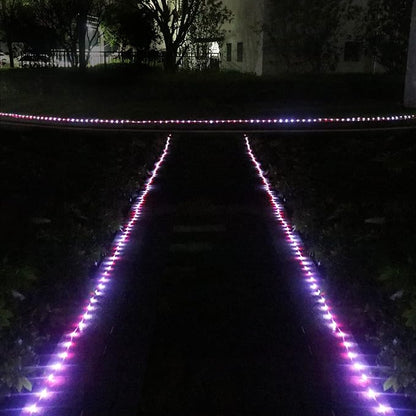 Honche Solar Rope Light 33FT 100L Outdoor Candy Cane Rope Lights Weatherproof for Terrace Tree Fence Patio Garden Yard Home Wedding Birthday Vacation Holiday Christmas Decor(Candy)
