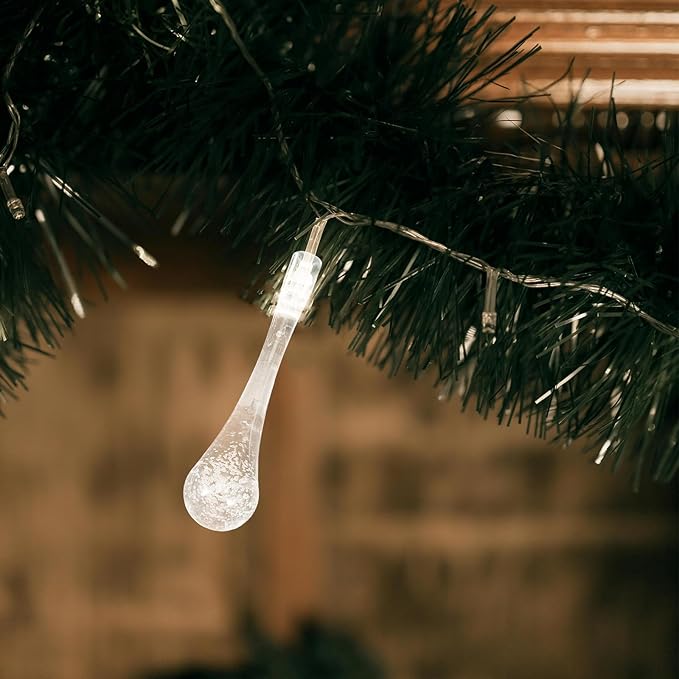 80pcs Teardrop Fairy Lamp Shade - 5mm LED String Lights - Outdoor Party Hanging Water Drop Shaped Bulbs Replacement | Lumora
