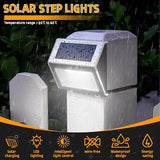 12 Pack Solar Step Lights for Outside Solar Stair Lights Waterproof IP 65 Led Outdoor Deck Lights,Cool White Lights | Lumora