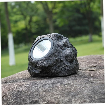 ARTIBETTER 2pcs Simulation Stone Solar Lamp Outdoor Garden Lights Solar Pathway Lamp Landscape Light for Patio Driveway