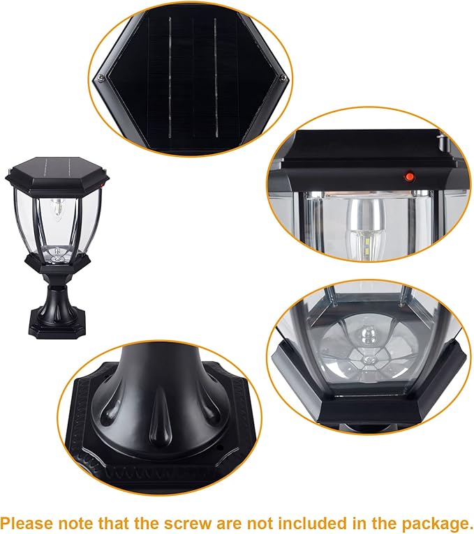 Kendal Solar Post Lights Outdoor, Waterproof Fence Solar Powered Pillar LED Light, Solar Deck Post Lights | Lumora