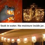 6-Pack Solar-powered Mason Jar Lights 20 LEDs (6 Hanger Included / No Jar),Warm White Glass Waterproof Fairy | Lumora