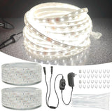100FT(2 Rolls of 50FT) Flat Rope Lights, Outdoor LED Rope Lighting Waterproof(Not for Dimmer & Adapter), White | Lumora
