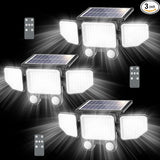 Onforu Solar Lights Outdoor, 3000LM Motion Sensor Security Flood Lights with Remote Control, 3 Modes, IP65 | Lumora