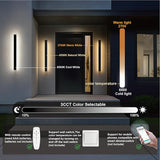 59 Inch Outdoor Wall Lights, 3000K-6000K Led Long Modern Wall Sconce, Ip65 Waterproof 3CCT Color Selectable Porch | Lumora