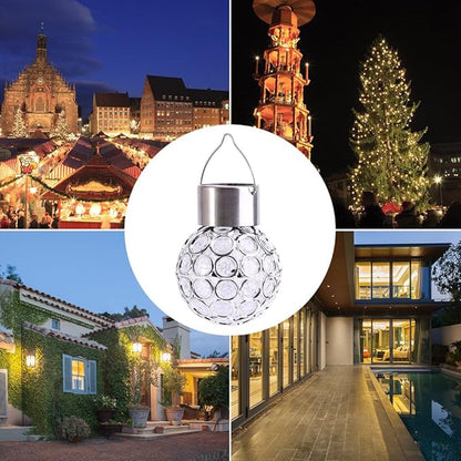 Yosoo Colorful Solar Lights,Outdoor Hanging Decorative Garden Lights,7 Colors LED Crackle Glass Globe Ball Shaped,for Lawn Patio Yard Walkway Driveway Pathway Landscape
