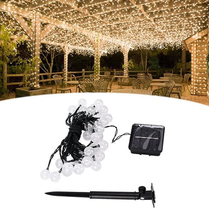 21ft 30LED Bubble Balls Solar Power Outdoor String Lights Watertight High Temperature Resistant for Tree, Solar String Light, Patio, Garden, Party Yard Lawn Decoration, Solar String Light, 21ft 3