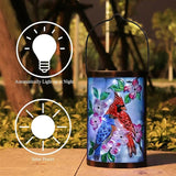Hanging Solar Lantern Outdoor Bluebird Waterproof LED Cardinal Light Decorative Tabletop Lamp for Patio Garden Yard | Lumora