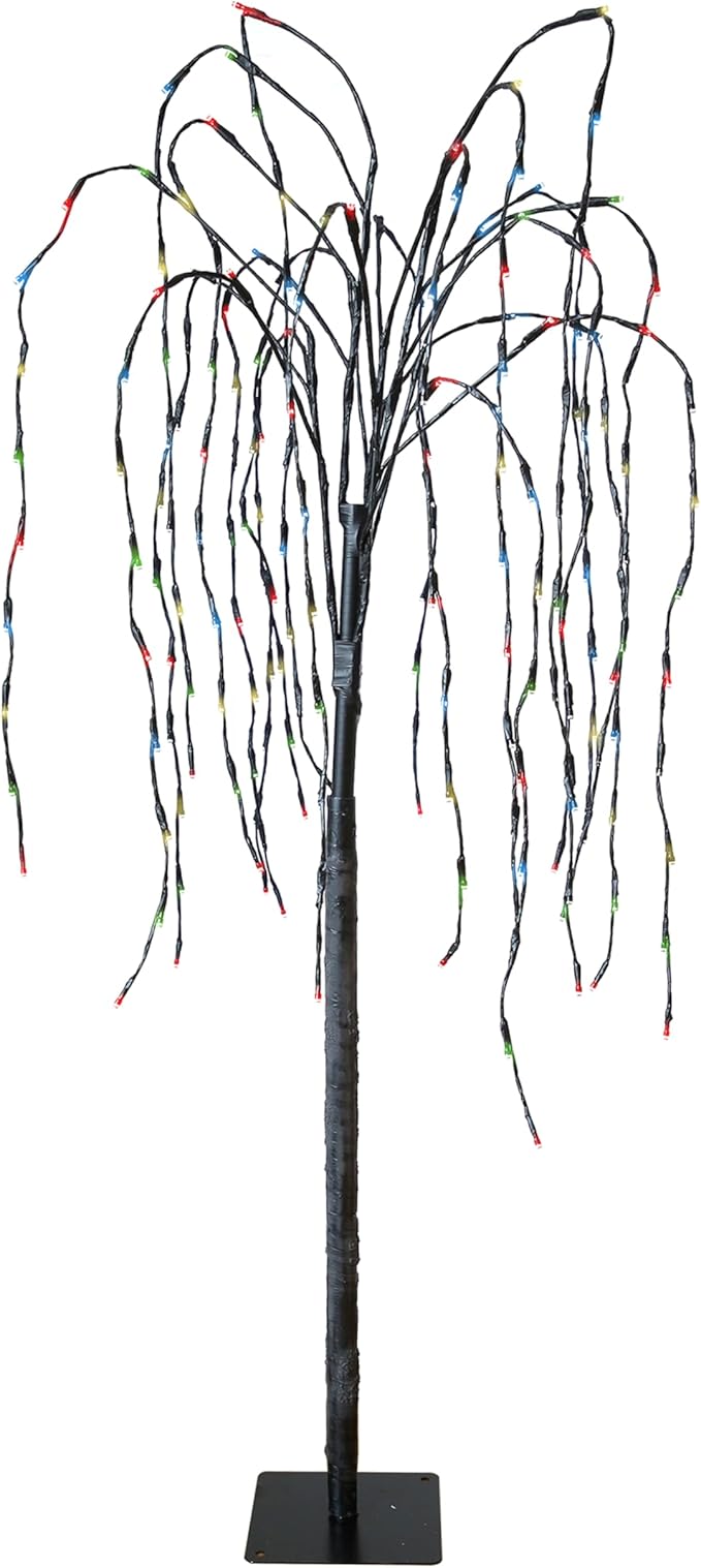 FUCHSUN 4.6 FT 200 LED Solar Lighted Willow Tree Outdoor, Light Up Weeping Willow Tree Garden Pathway Lights | Lumora