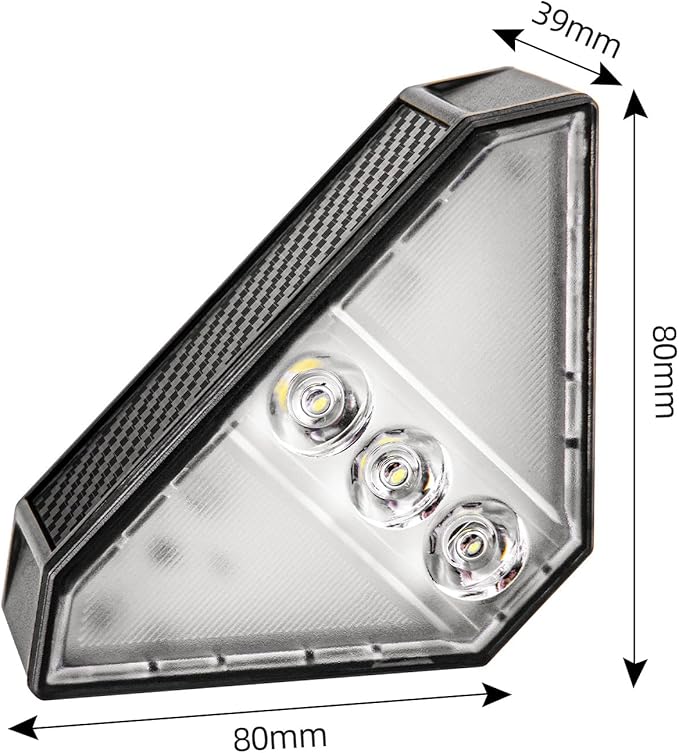 Solar Stair Lights 12 Pack, Solar Step Light for Outdoor Stairs Waterproof for Rain & Snow, Warm White (3000K) LED Lights for Patio, Garden, Porch, Deck, Front Step & Staircase