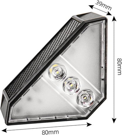 Solar Stair Lights IP65 Solar Step Light for Outdoor Stairs Waterproof for Rain Snow Lights for Patio Garden Porch Deck Front Step (Warm Light - 4PC)
