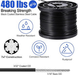 BLIKA String Light Hanging Kits, 250FT Coated Stainless Steel 304 Wire Rope, Outdoor Light Guide Wire, Globe String | Lumora