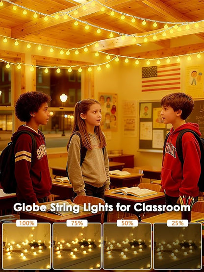 300LED Connectable Globe String Lights Indoor Outdoor for Bedroom, 108ft Warm White Christmas Lights with Remote, Waterproof Fairy Light Plug in 8 Modes for Room Classroom Wedding Christmas Decor