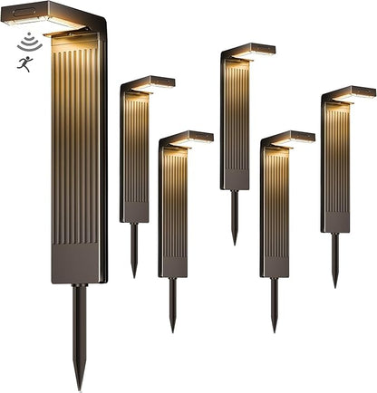 3 Color in 1 Solar Pathway Lights Outdoor 8Pack + Motion Sensor Solar Pathway Lights Outdoor 6Pack