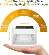 Solar Fence Deck Lights Outdoor 8 Pack Waterproof Dusk to Dawn Warm White/Cool White, Solar Powered LED Lights | Lumora