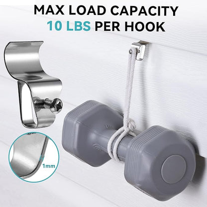 HUXOR No-Hole Needed Vinyl Siding Clips Hooks Hanger for Hanging Solar Powered Lights on Vinyl Siding with No Nails No Drilling, Easy Removal (10 Pack)