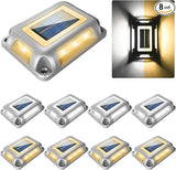 Solar Deck Lights Driveway Dock Lights- 8 Packs Waterproof 1200mAh Solar Powered Outdoor LED Aluminum Dock Lighting | Lumora