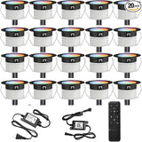 FVTLED LED Deck Lights Kit, 20pcs Φ1.22 D31 WiFi Smart Phone Control Low Voltage Recessed RGBW Deck Lighting | Lumora